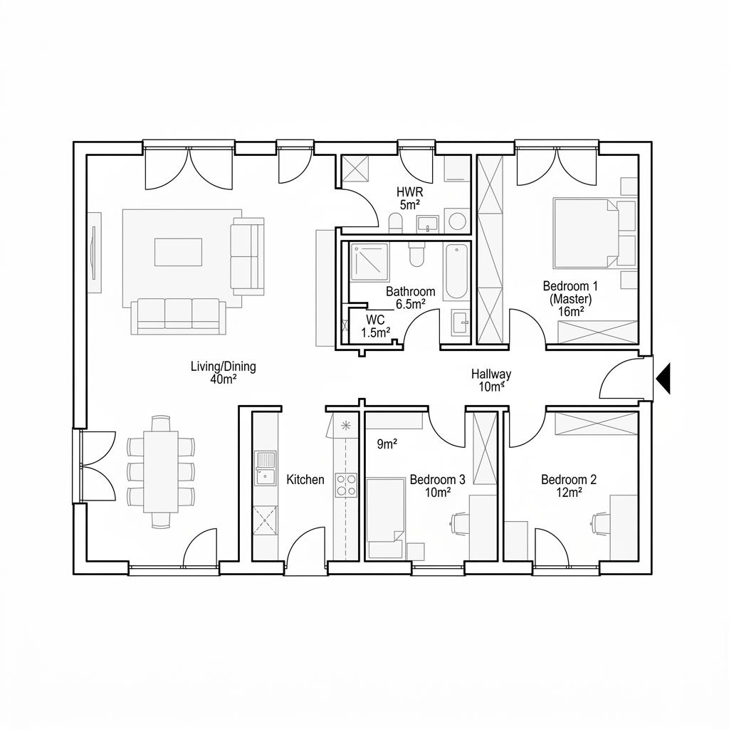 Plattegrond ComfortStyle 11.02 S van massa haus — 118 m², 4 kamers