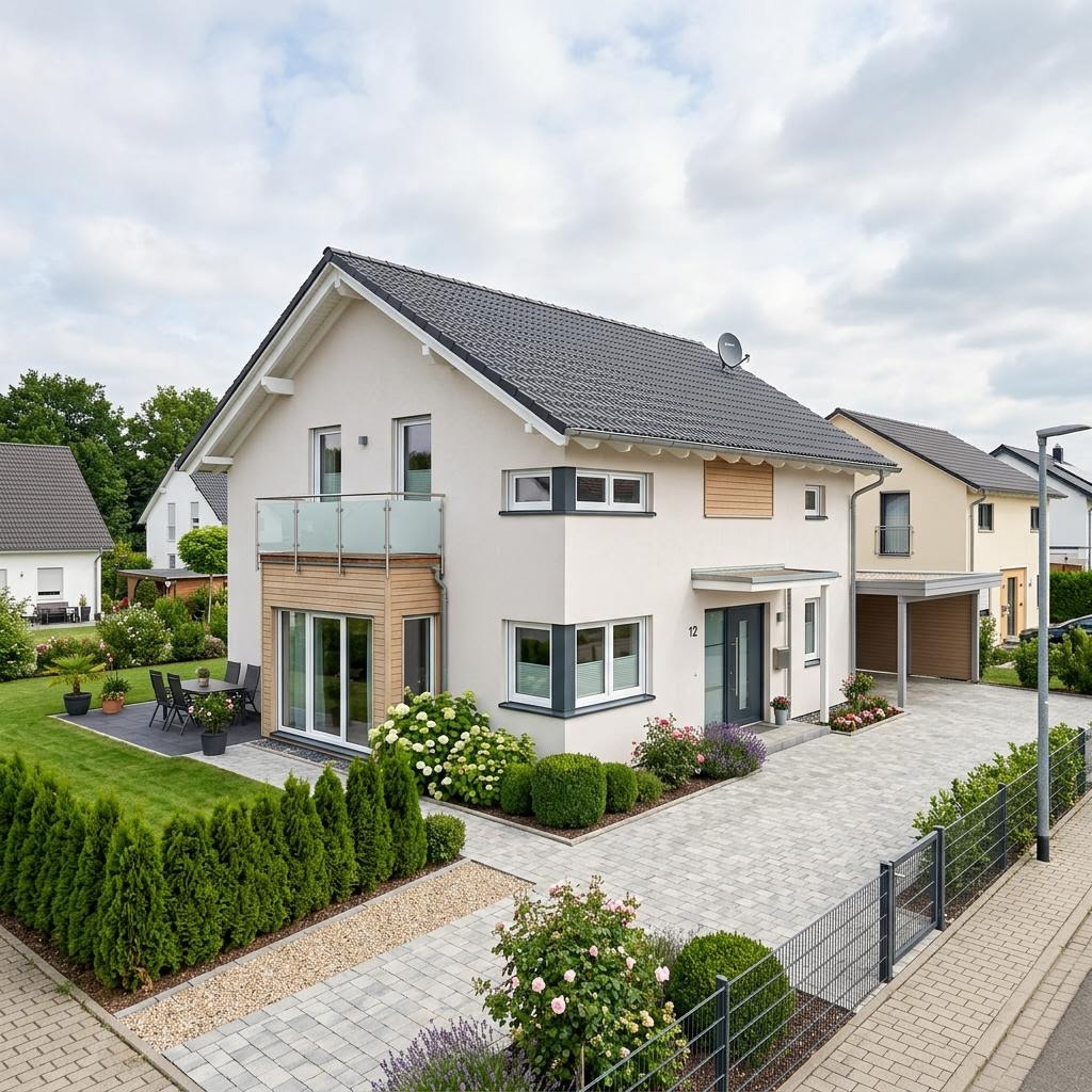 Casco prefab woning LifeStyle 14.04 S van massa haus met zadeldak — prefab woning van 140 m²