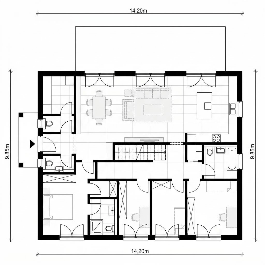 Plattegrond LifeStyle 14.04 S van massa haus — 140 m², 5 kamers