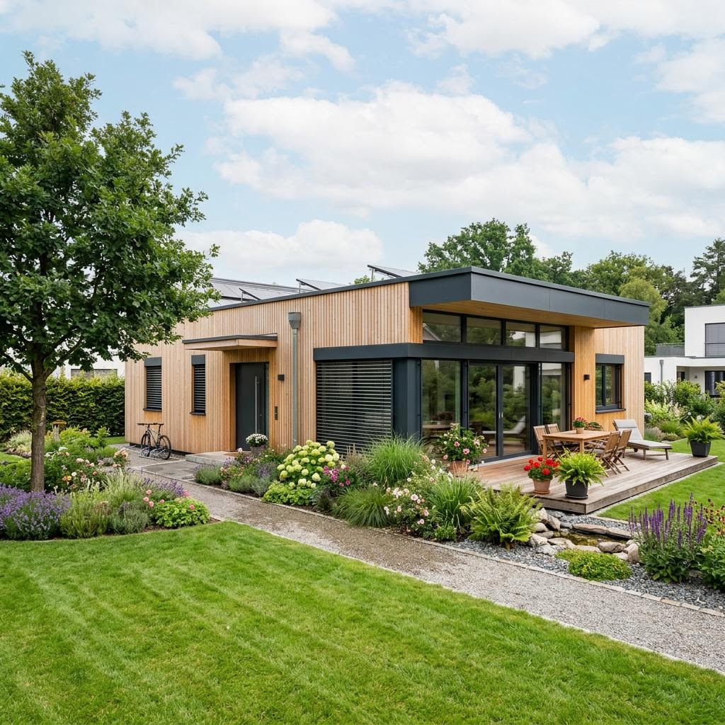 Modulaire woning ECO C Familie van McCube met plat dak — prefab woning van 90 m²