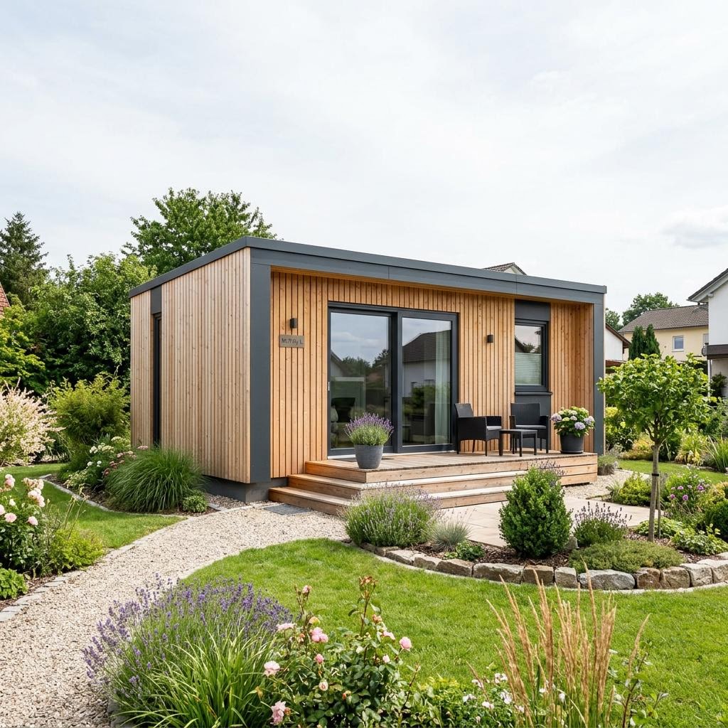 Tiny house McTiny L van McCube met plat dak — prefab woning van 26 m²