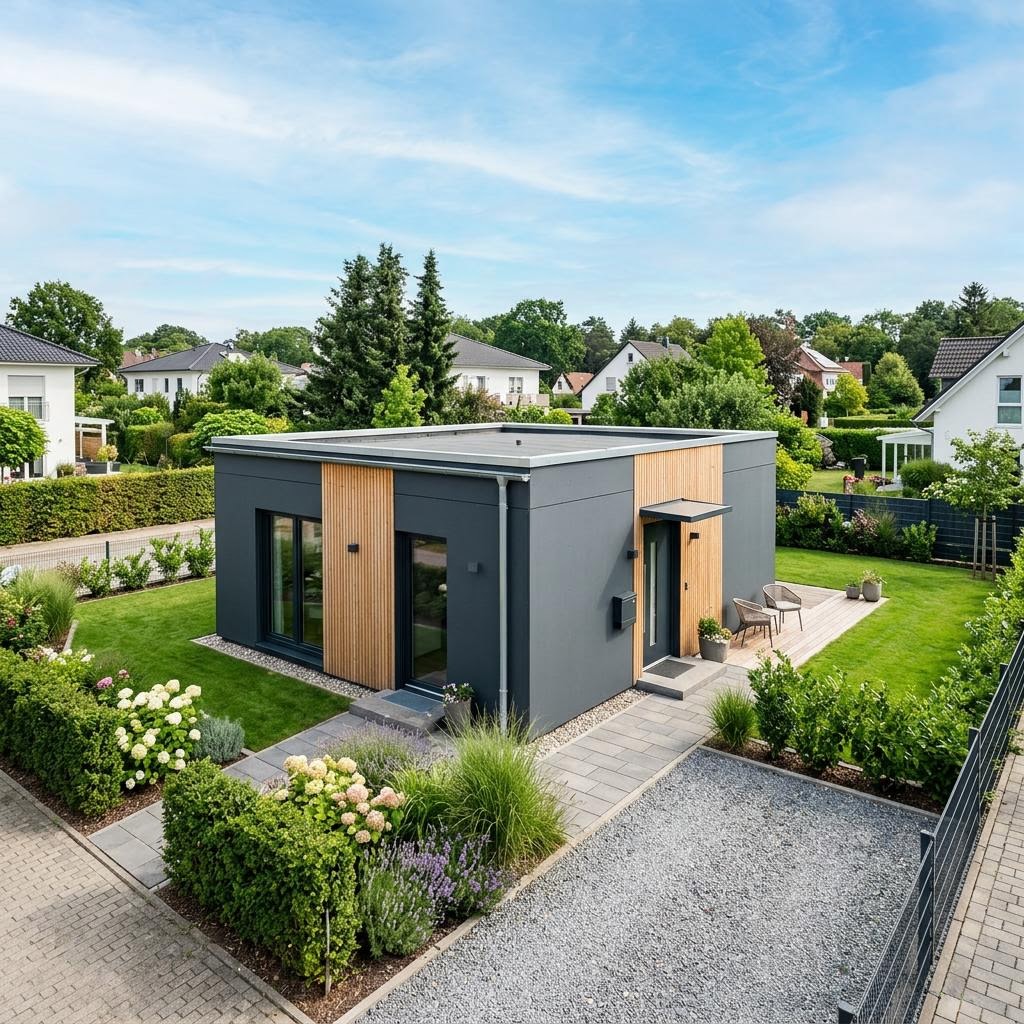 Tiny house Tiny House Cube 40 van McCube met plat dak — prefab woning van 40 m²