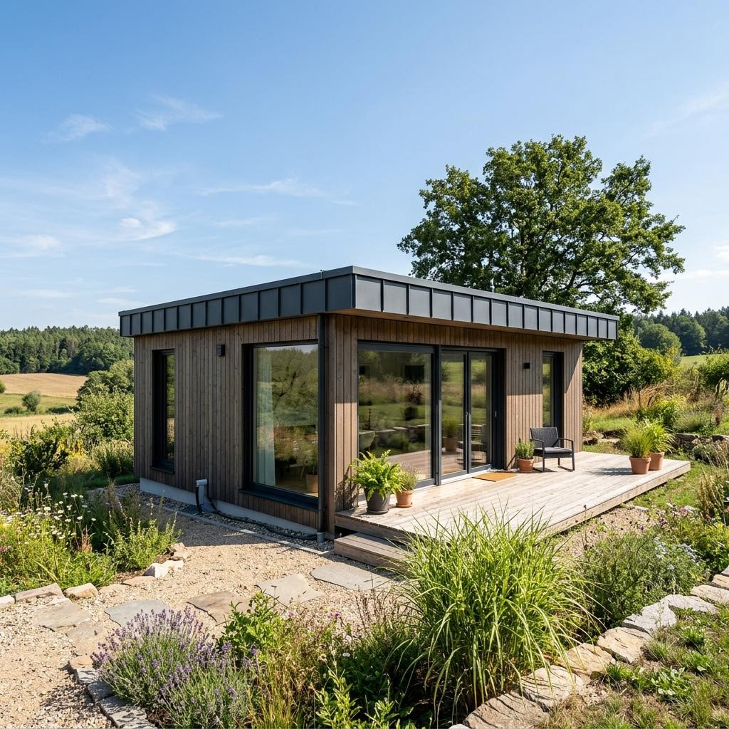 Tiny house Tiny Haus Dwellii TR#01 van Dwellii House met plat dak — prefab woning van 33 m²