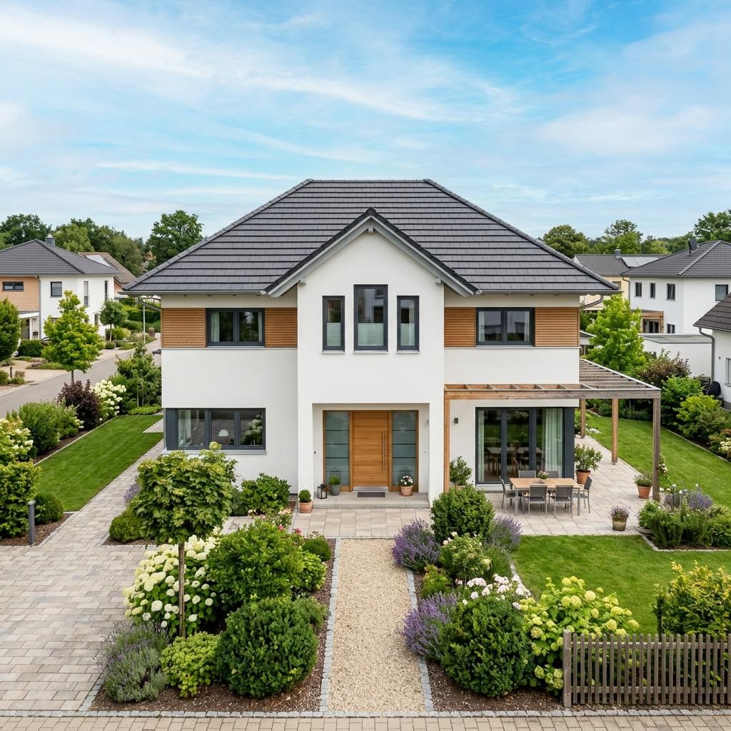 Kapiteinshuis Kapitänshaus Amrum 155 van Nordic Haus met wolfsdak — prefab woning van 155 m²