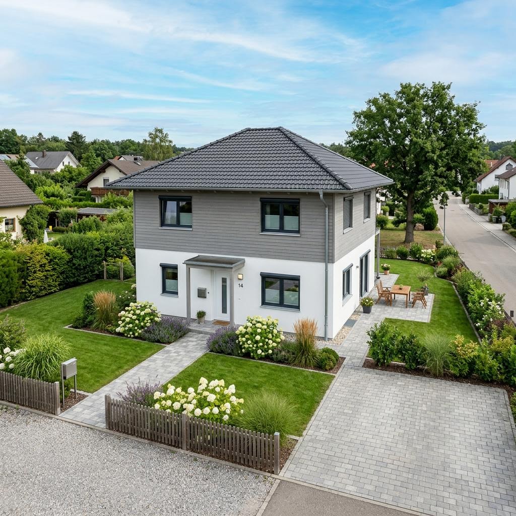 Kapiteinshuis Kapitänshaus Cuxhaven 112 van Nordic Haus met wolfsdak — prefab woning van 112 m²