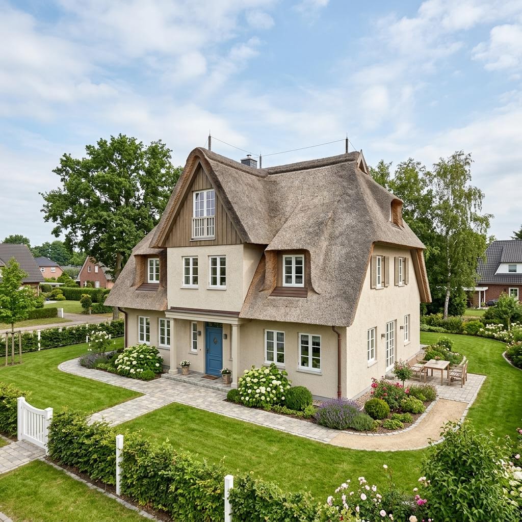 Kapiteinshuis Kapitänshaus Norderney 148 van Nordic Haus met wolfsdak — prefab woning van 148 m²
