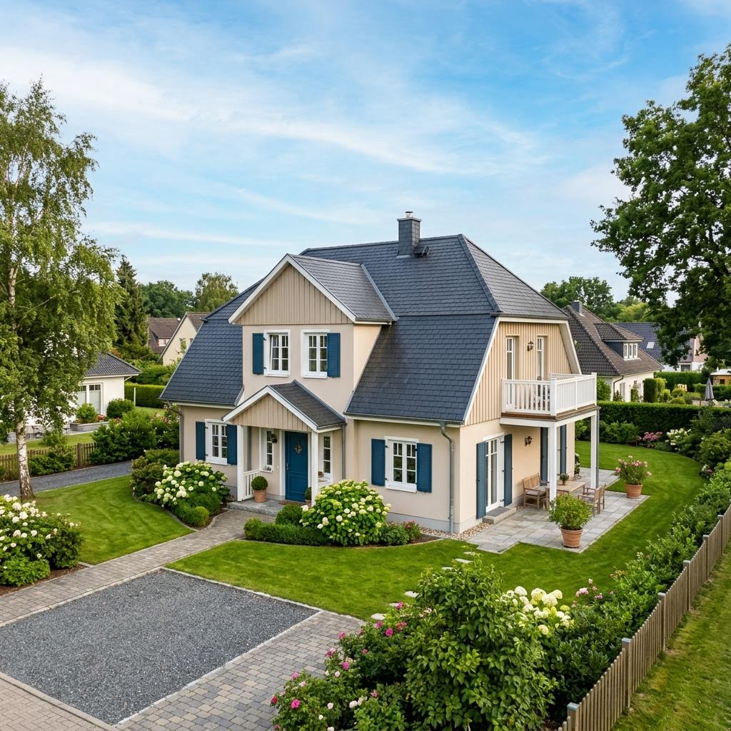 Kapiteinshuis Kapitänshaus Sylt 142 van Nordic Haus met wolfsdak — prefab woning van 142 m²