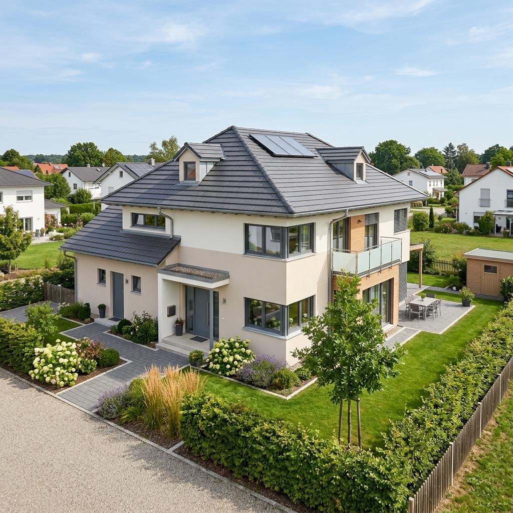 Meergeneratiewoning Family Plus 230 van OKAL Haus met wolfsdak — prefab woning van 230 m²