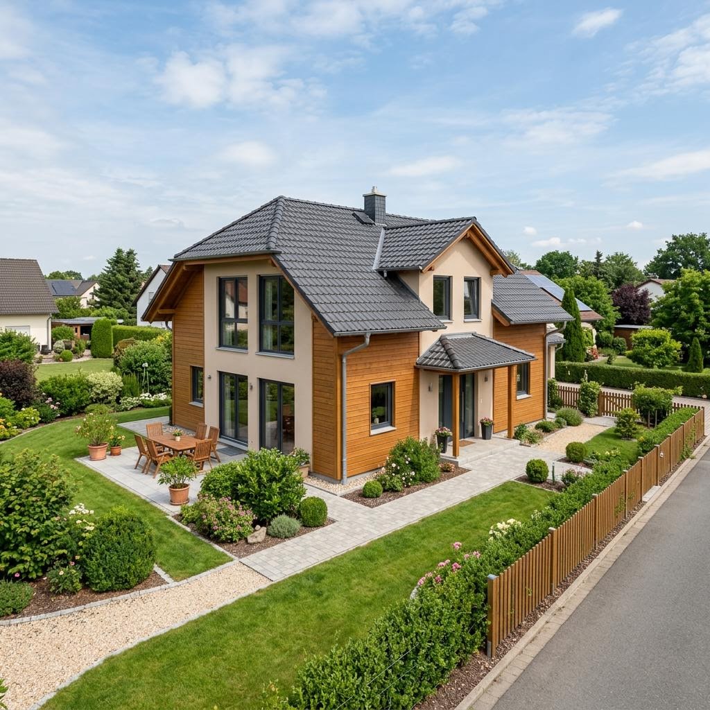 Holzhaus Holzhaus Chiemgau 172 van Regnauer Hausbau met wolfsdak — prefab woning van 172 m²