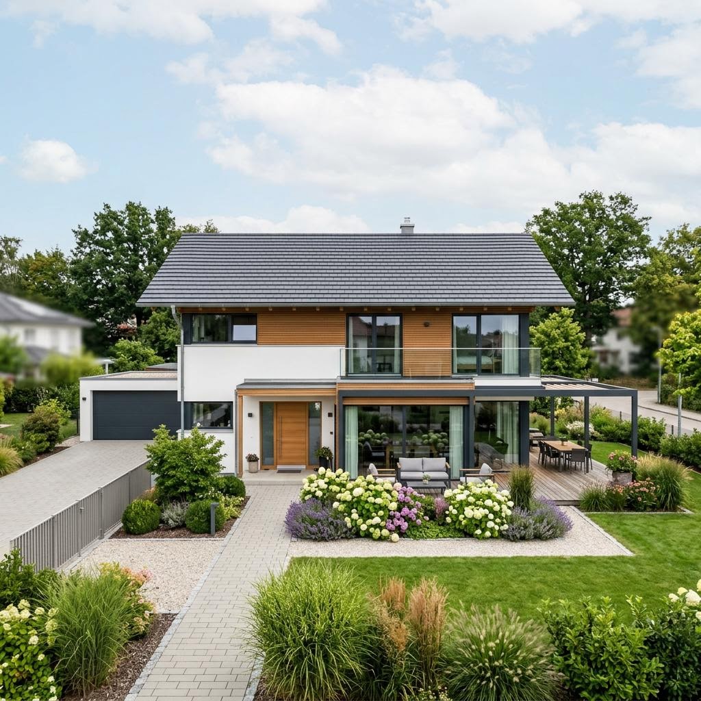 Luxevilla Medley 303 van Regnauer Hausbau met zadeldak — prefab woning van 180 m²