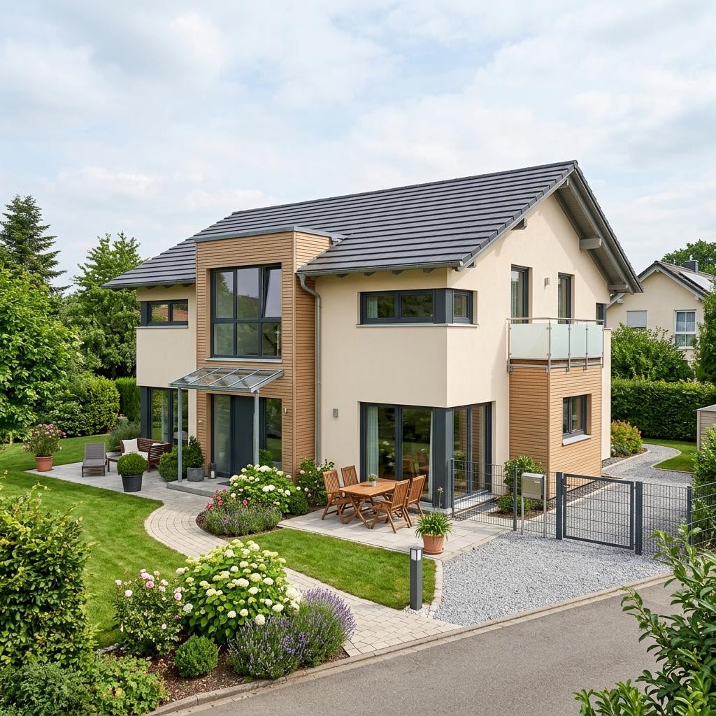 Eengezinswoning Life 158 van RENSCH-HAUS met zadeldak — prefab woning van 164 m²