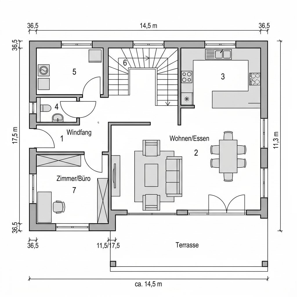 Plattegrond Life 158 van RENSCH-HAUS — 164 m², 5 kamers