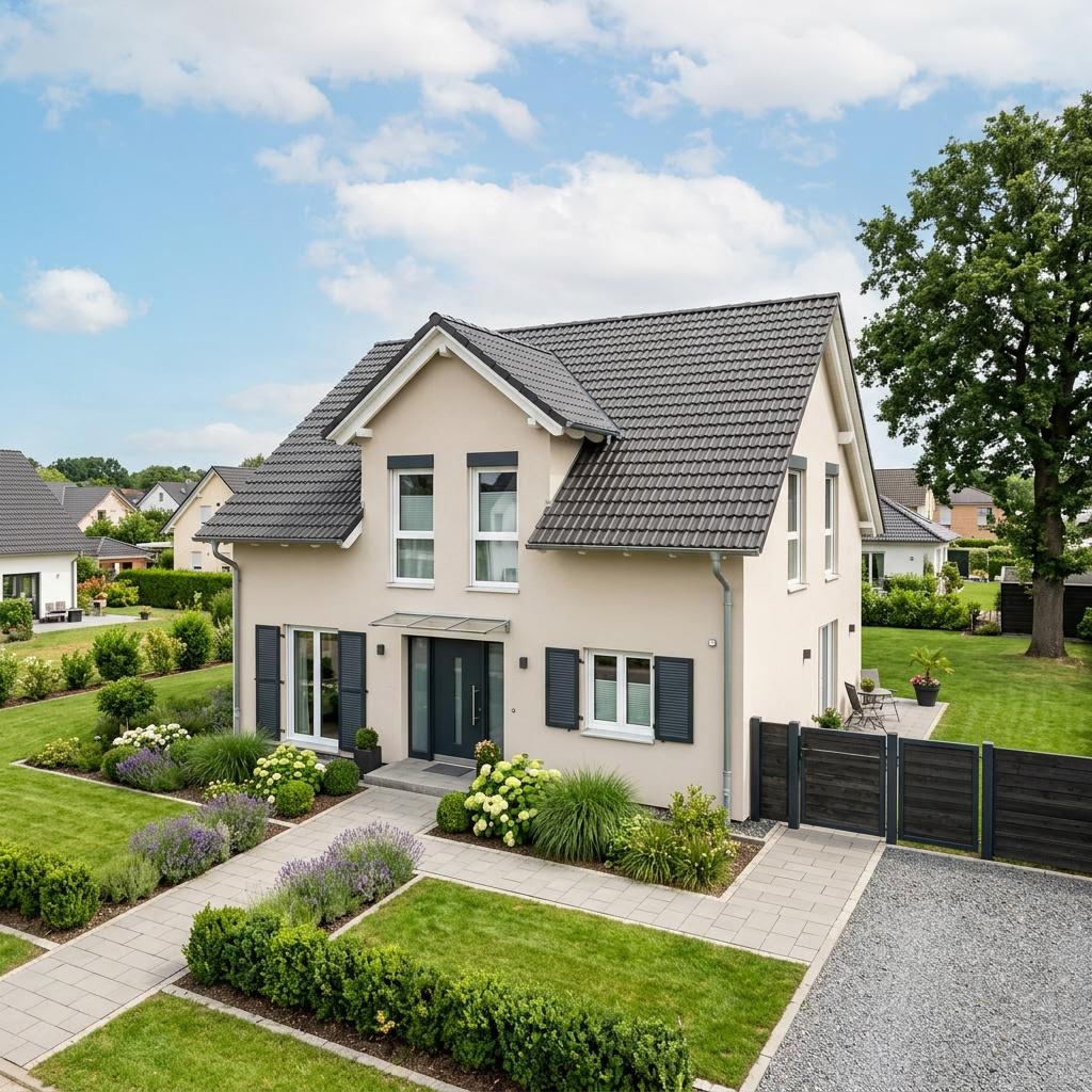 Kapiteinshuis Kapitänshaus Rostock 124 van ScanHaus Marlow met zadeldak — prefab woning van 124 m²