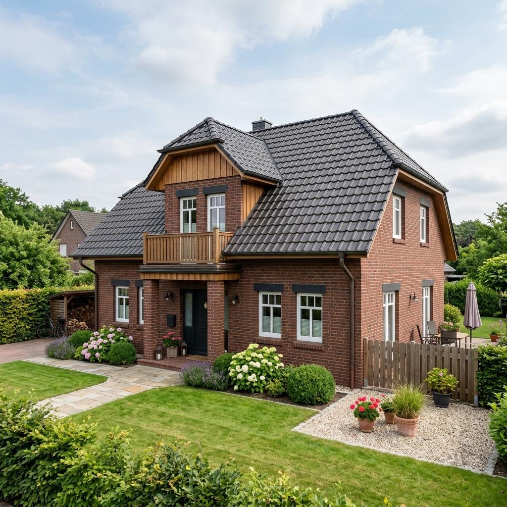 Kapiteinshuis Kapitänshaus Stralsund 145 van ScanHaus Marlow met wolfsdak — prefab woning van 145 m²