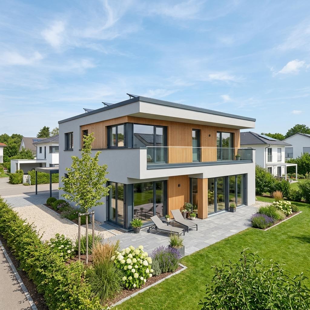 Eengezinswoning Flair Flach 136 van SchwörerHaus met plat dak — prefab woning van 136 m²