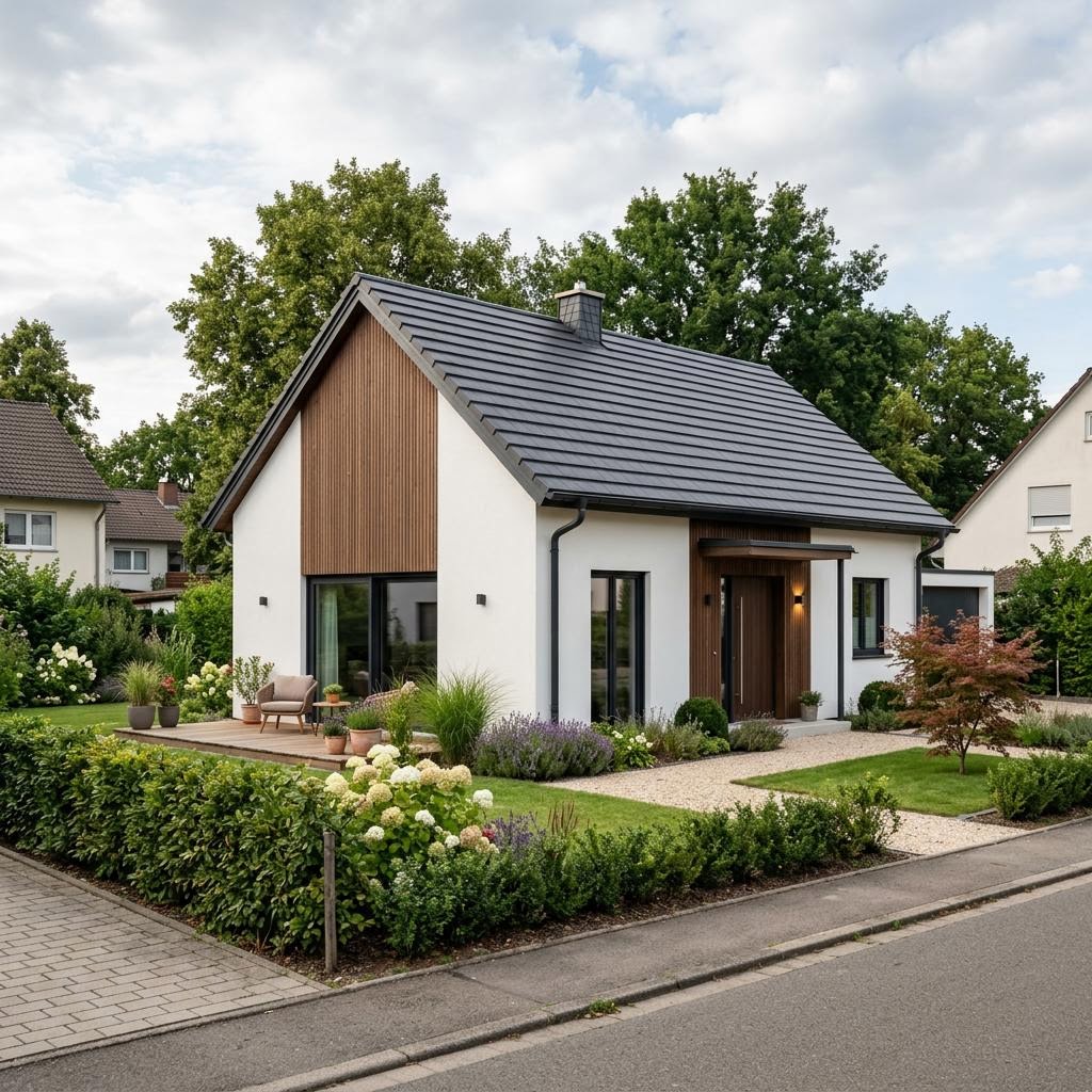 Compacte woning Perfect 86 van Danwood met zadeldak — prefab woning van 86 m²