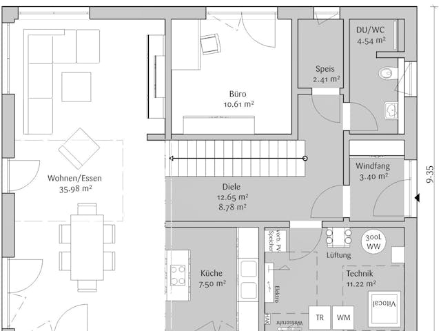 Plattegrond Stadtvilla 160 met prijs – 170 m² Stadtvilla
