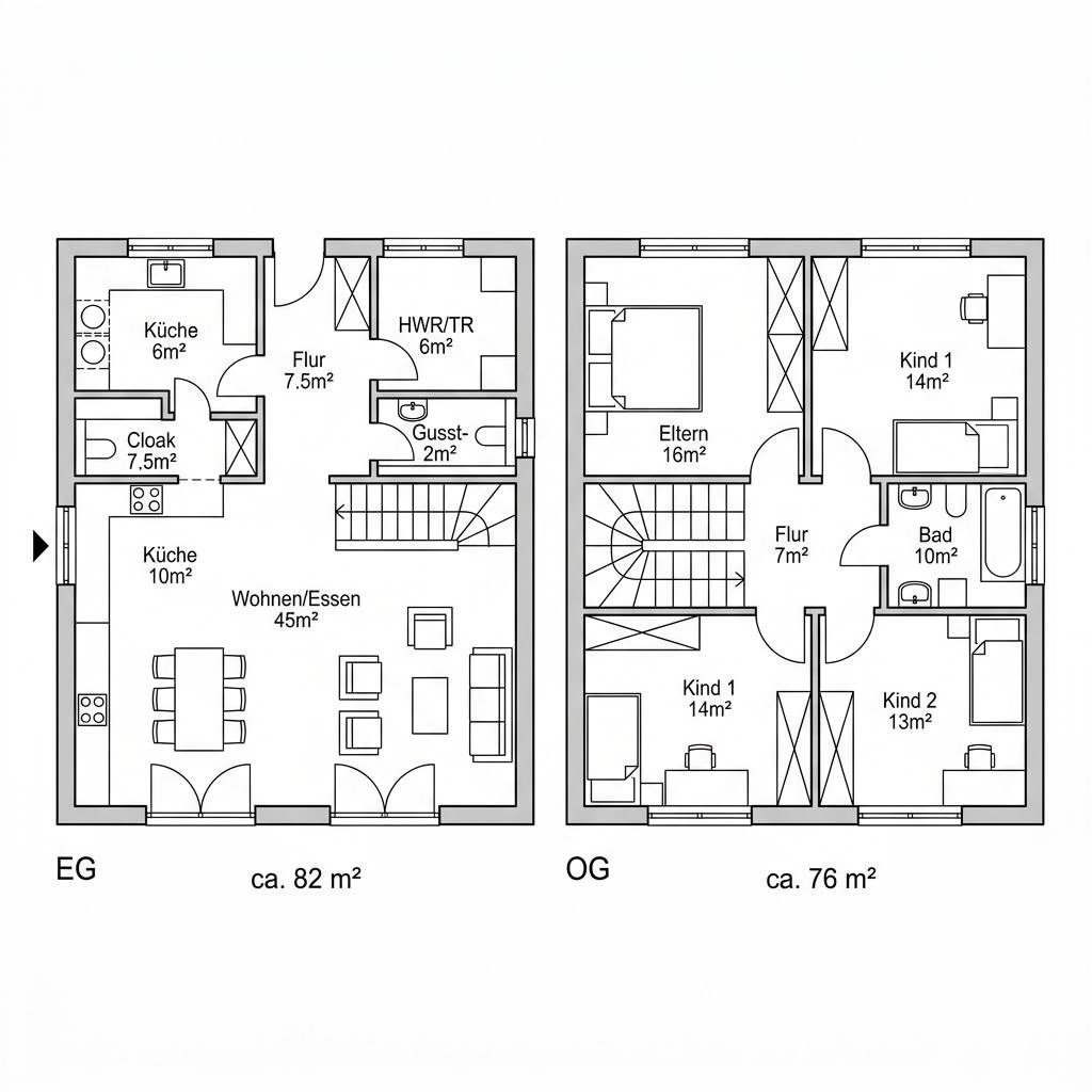 Plattegrond INNOVATION R 158 van RENSCH-HAUS — 158 m², 5 kamers