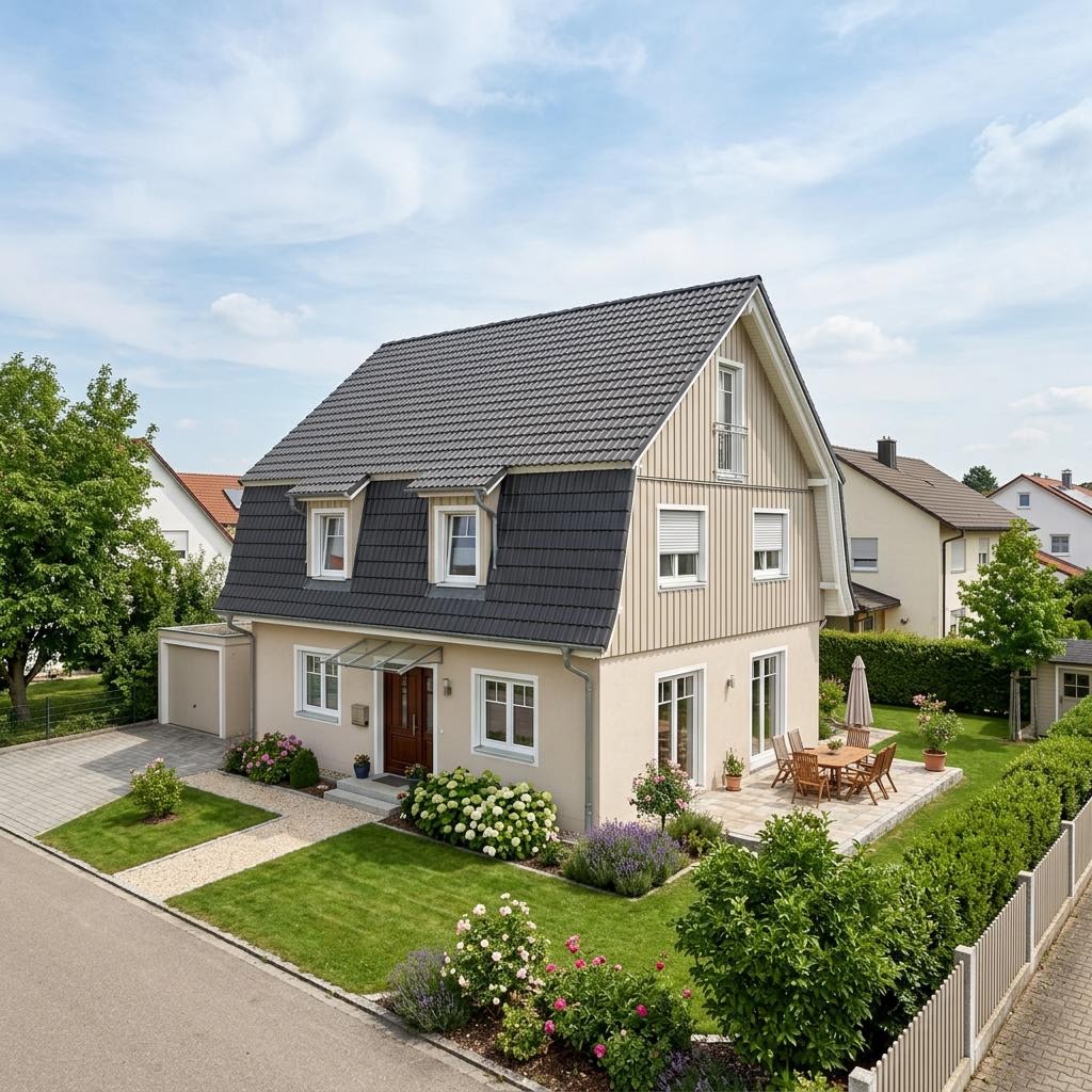 Eengezinswoning Classic Mansarde 134 van STREIF Haus met mansardedak — prefab woning van 134 m²