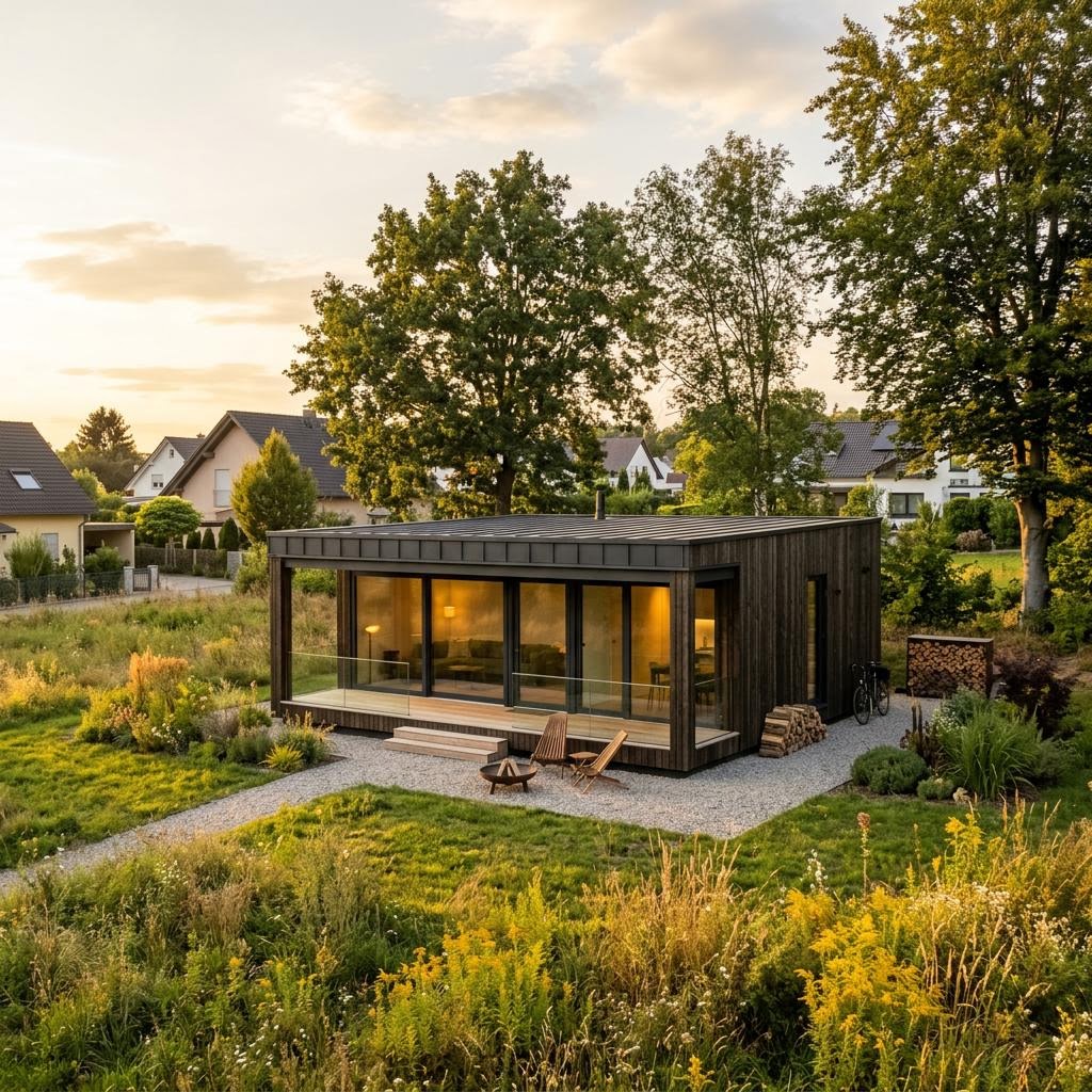 Tiny house Tiny Haus TR#2 van Dwellii House met plat dak — prefab woning van 39 m²