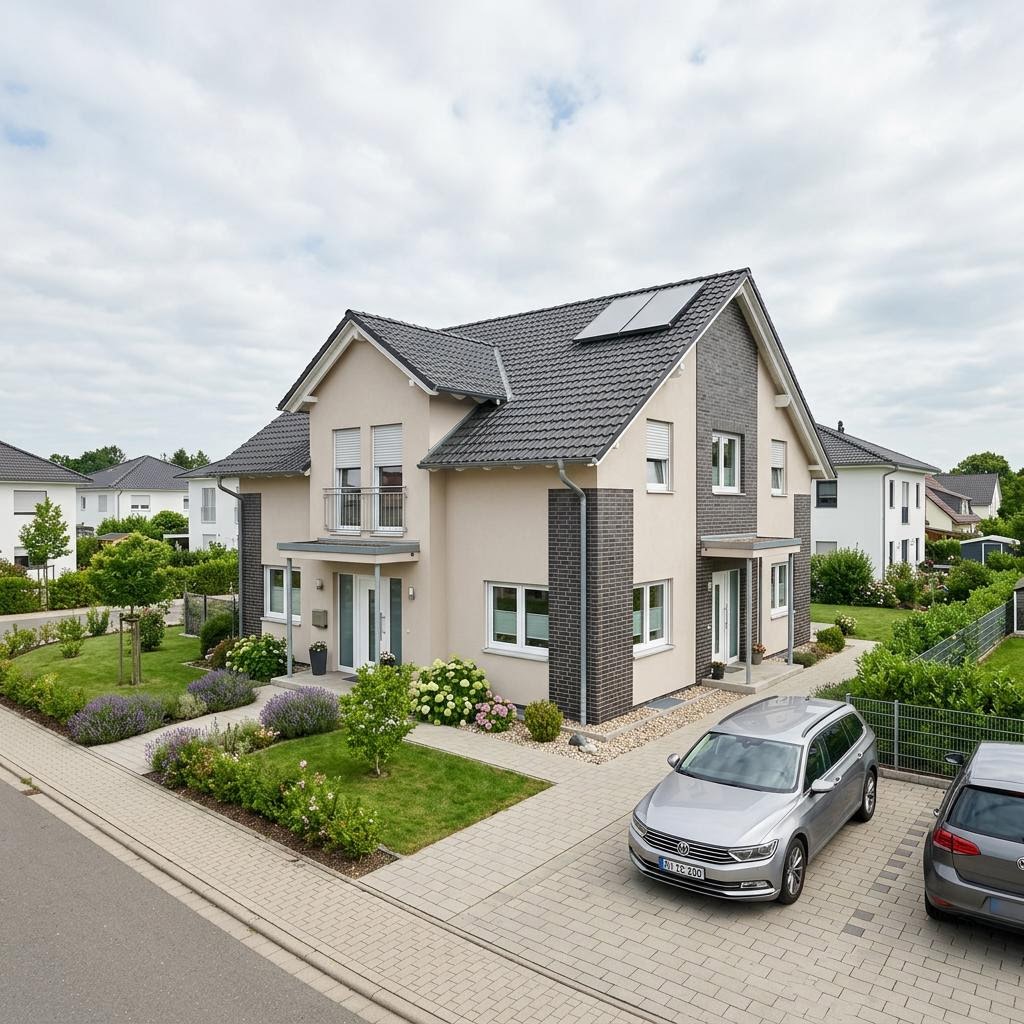 Meergeneratiewoning Mehrgenerationenhaus Flair 180 van Town & Country Haus met zadeldak — prefab woning van 180 m²