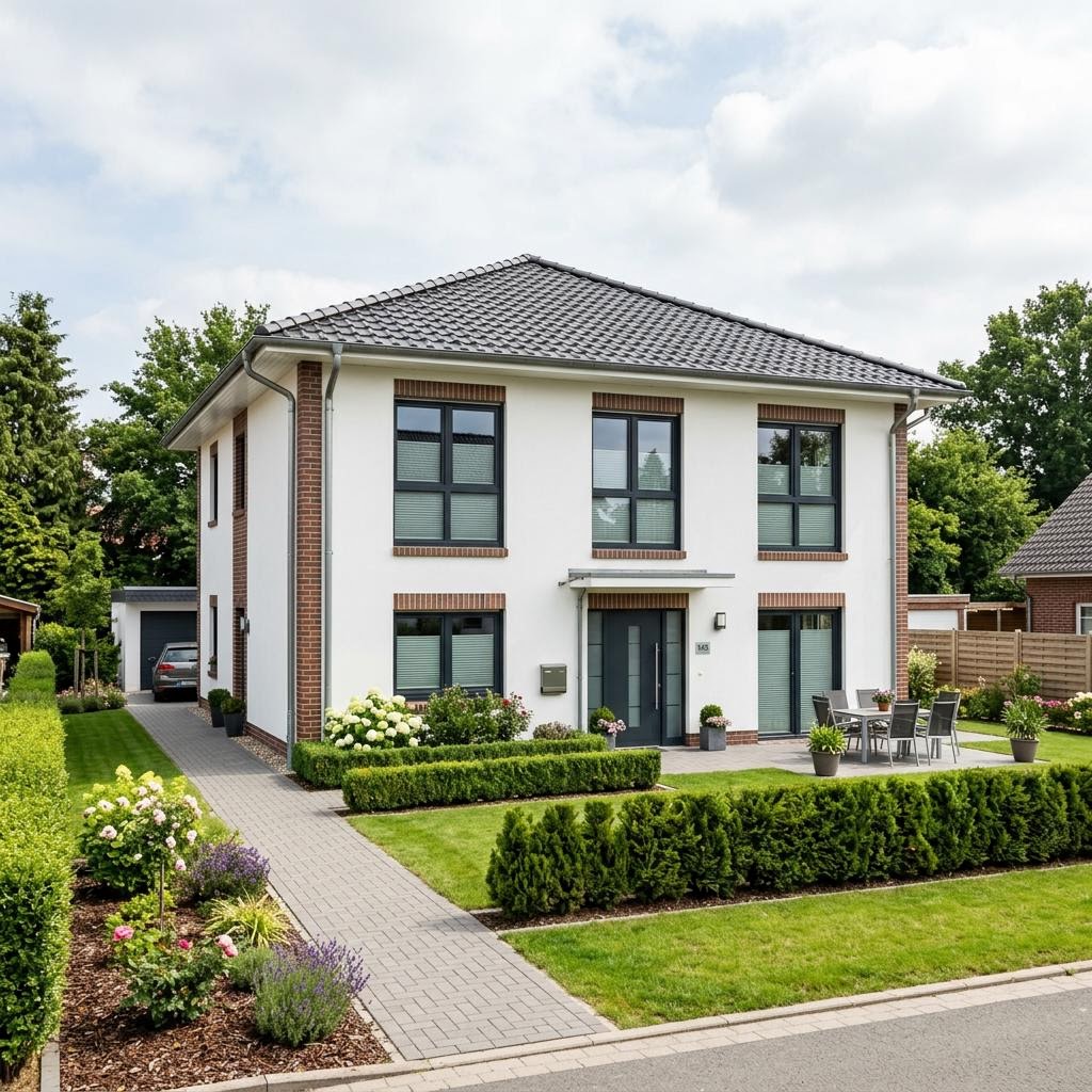 Stadsvilla Stadtvilla 145 van Town & Country Haus met schilddak — prefab woning van 148 m²