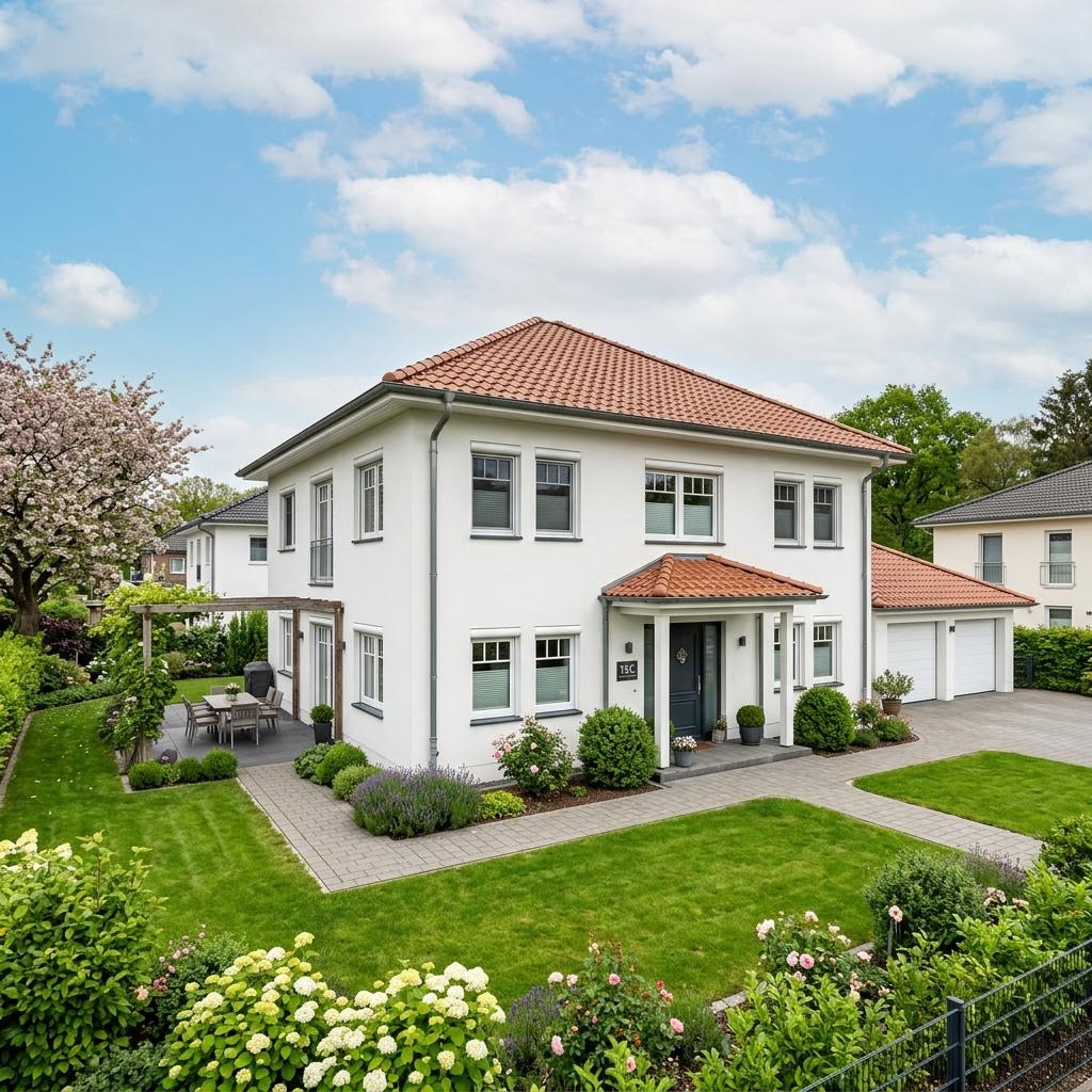 Stadsvilla Stadtvilla 152 van Town & Country Haus met schilddak — prefab woning van 152 m²