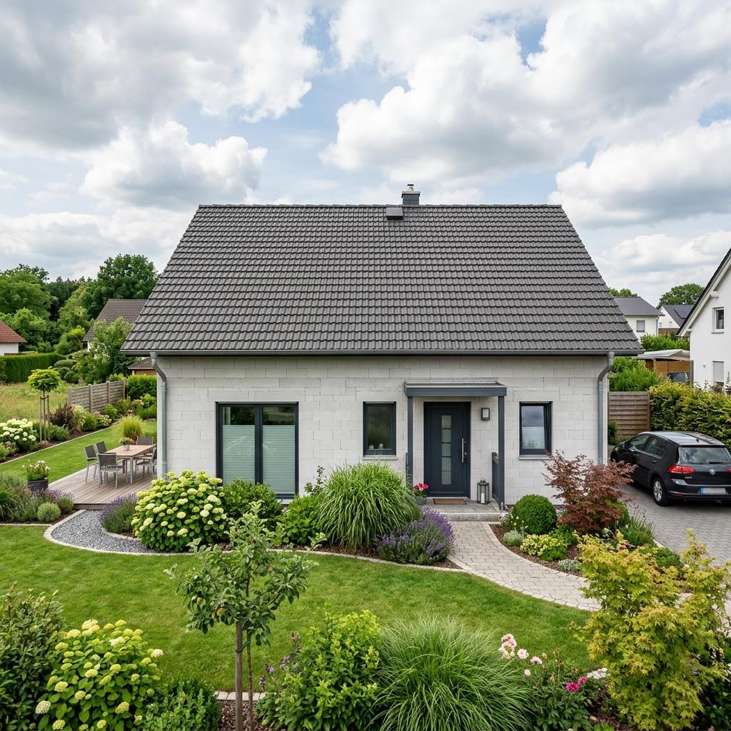 Bouwpakketwoning BGL 114 van Ytong Bausatzhaus met zadeldak — prefab woning van 114 m²