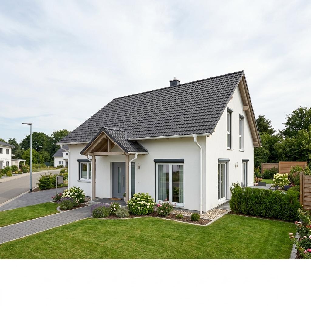 Bouwpakketwoning BGL 120 van Ytong Bausatzhaus met zadeldak — prefab woning van 121 m²