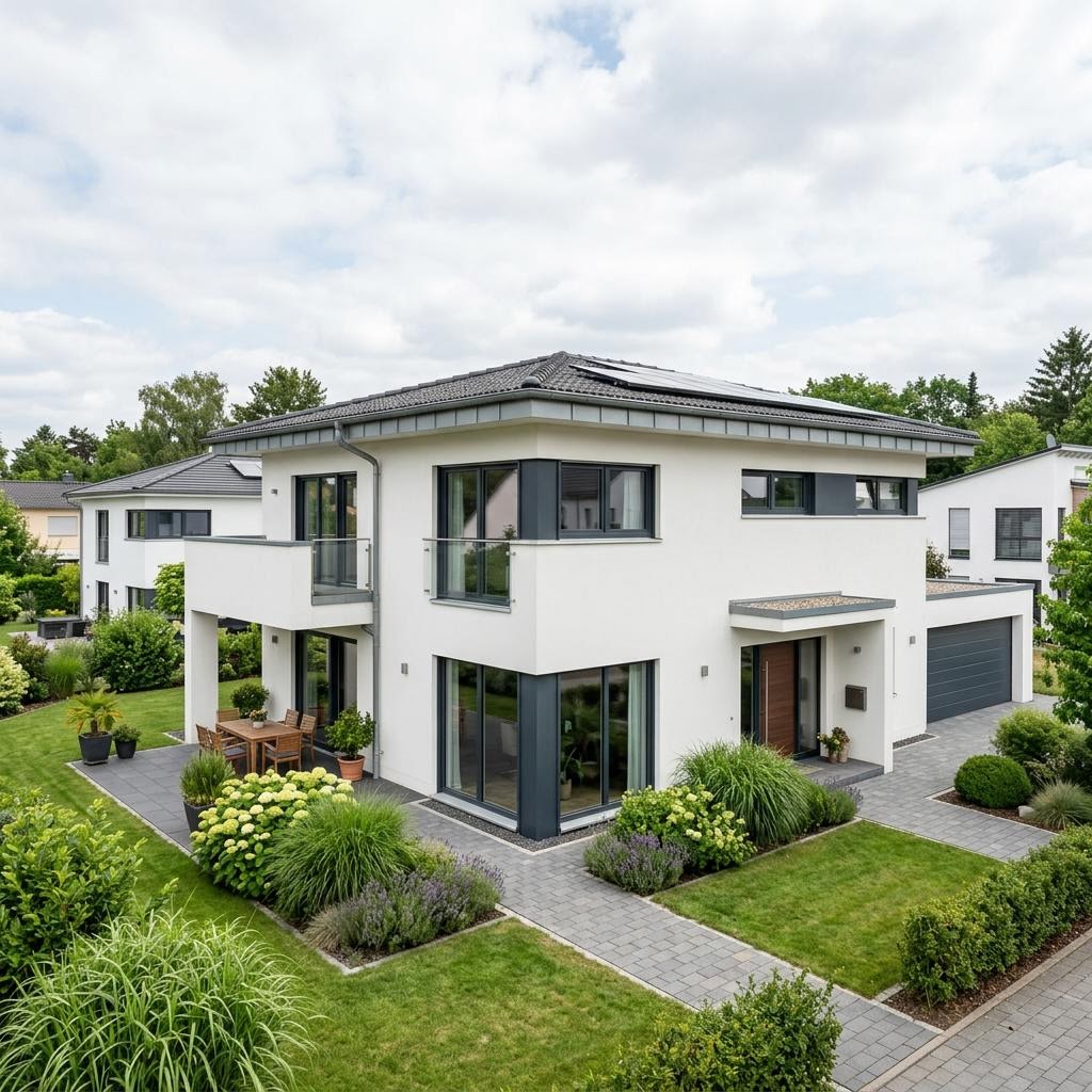 Bouwpakketwoning BHS 182 van Ytong Bausatzhaus met plat dak — prefab woning van 175 m²