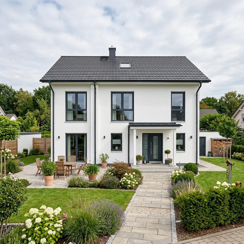 Bouwpakketwoning EFH 136 van Ytong Bausatzhaus met zadeldak — prefab woning van 137 m²