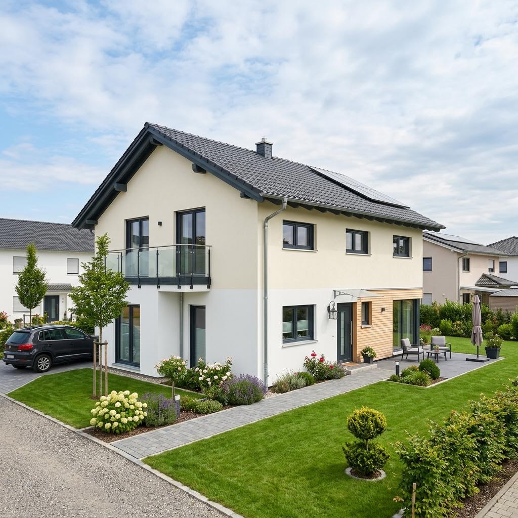 Bouwpakketwoning EFH 146 van Ytong Bausatzhaus met zadeldak — prefab woning van 144 m²