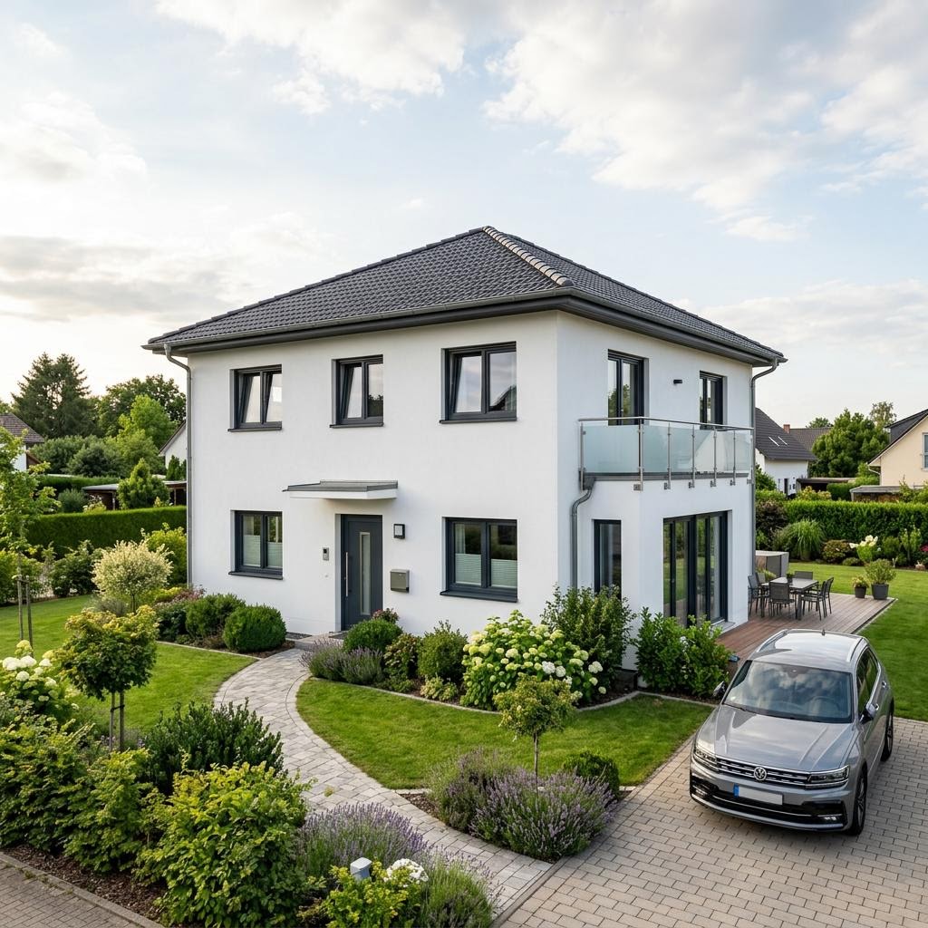 Bouwpakketwoning EFH 148 van Ytong Bausatzhaus met zadeldak — prefab woning van 148 m²
