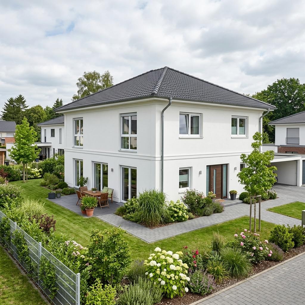 Bouwpakketwoning STV 107 van Ytong Bausatzhaus met schilddak — prefab woning van 108 m²