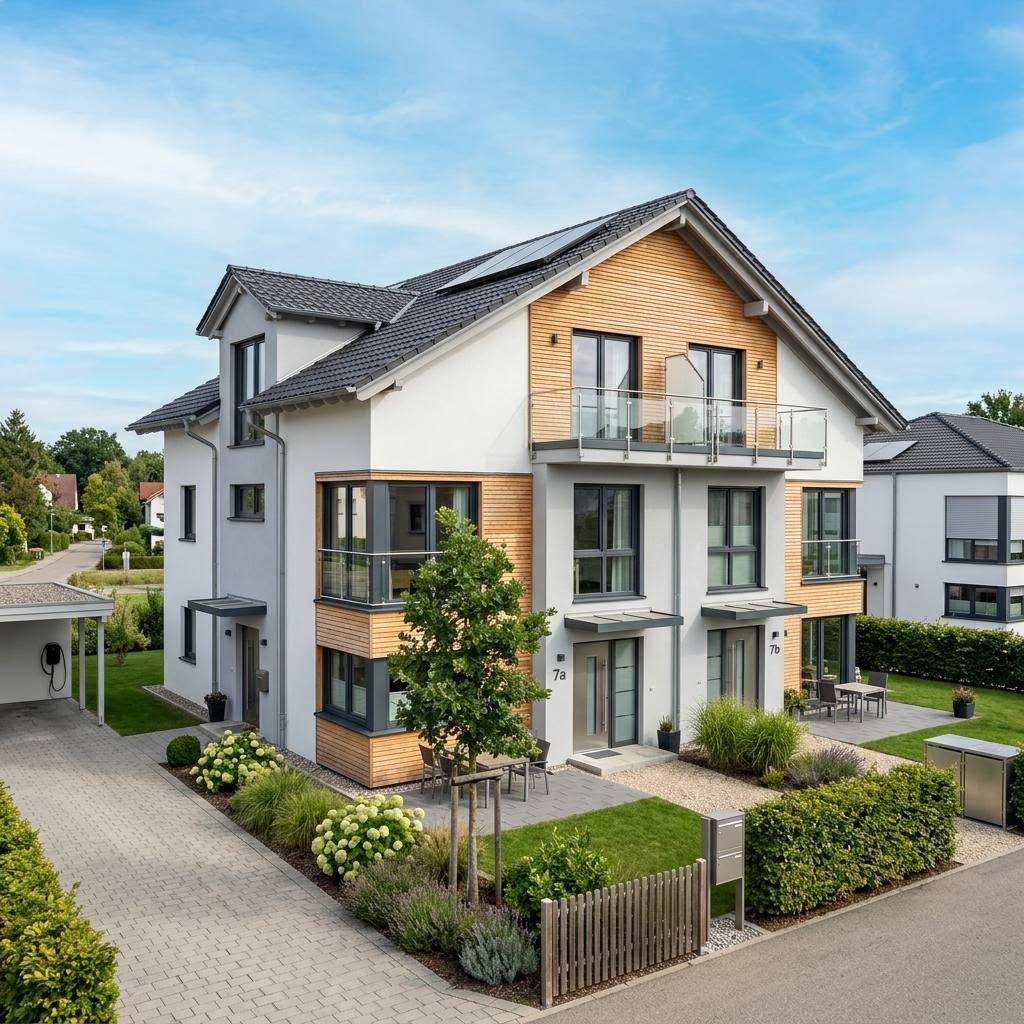 Tweegezinswoning Family 194 van Danwood met zadeldak — prefab woning van 194 m²