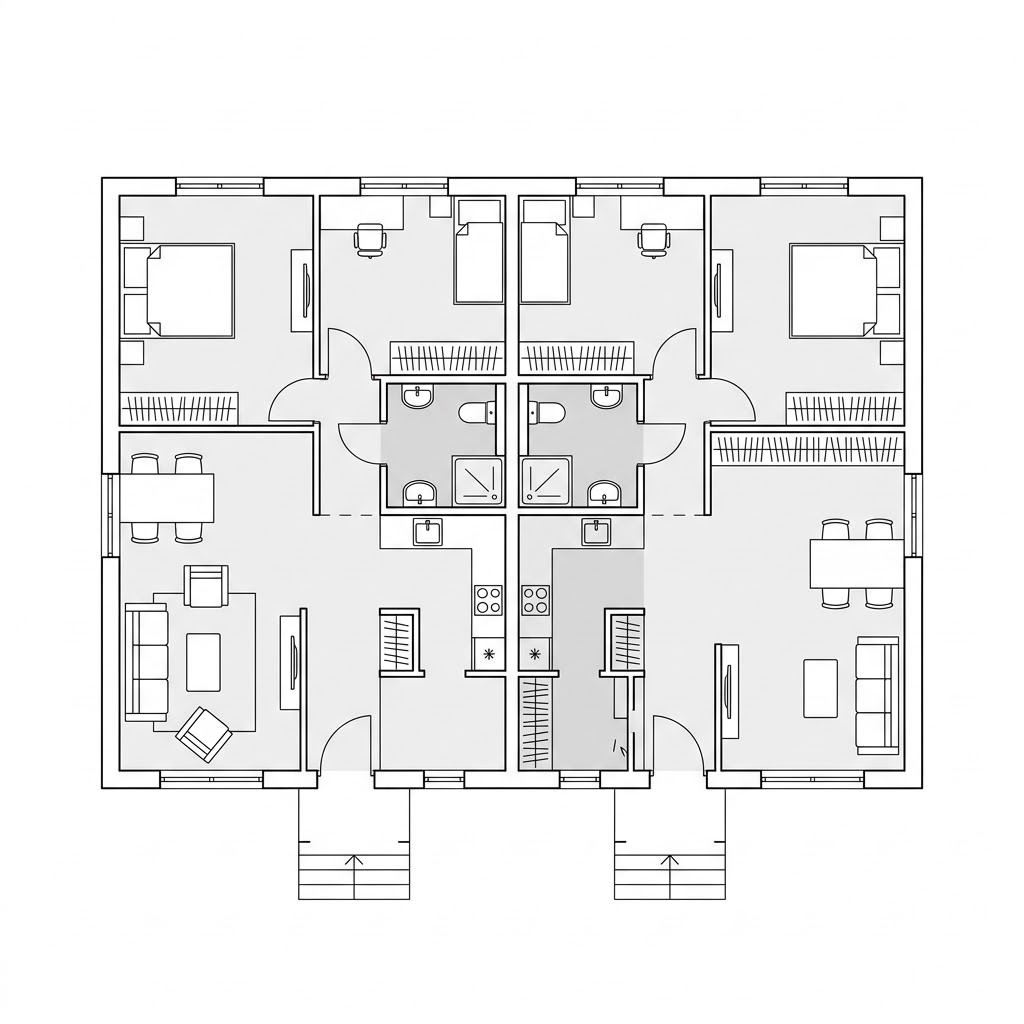 Plattegrond Privat 148 van Danwood — 148 m², 5 kamers
