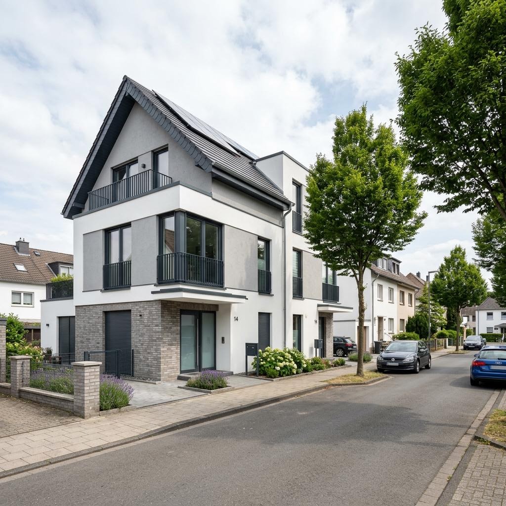 Tweegezinswoning TownHouse 13.2 van OKAL Haus met zadeldak — prefab woning van 208 m²